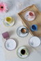 Hermia Juego de Tazas de Café y Platillos Multicolor de 12 Piezas